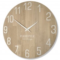 Drevené nástenné hodiny Natur 50cm FlexiStyle z228-2